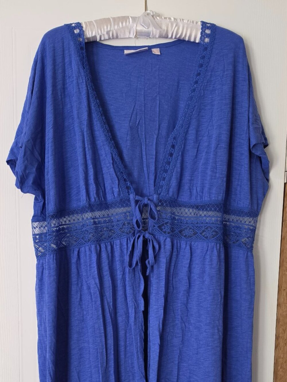 Belle Beach Tie Front Maxi Dress/Swim Cover XL / 1X